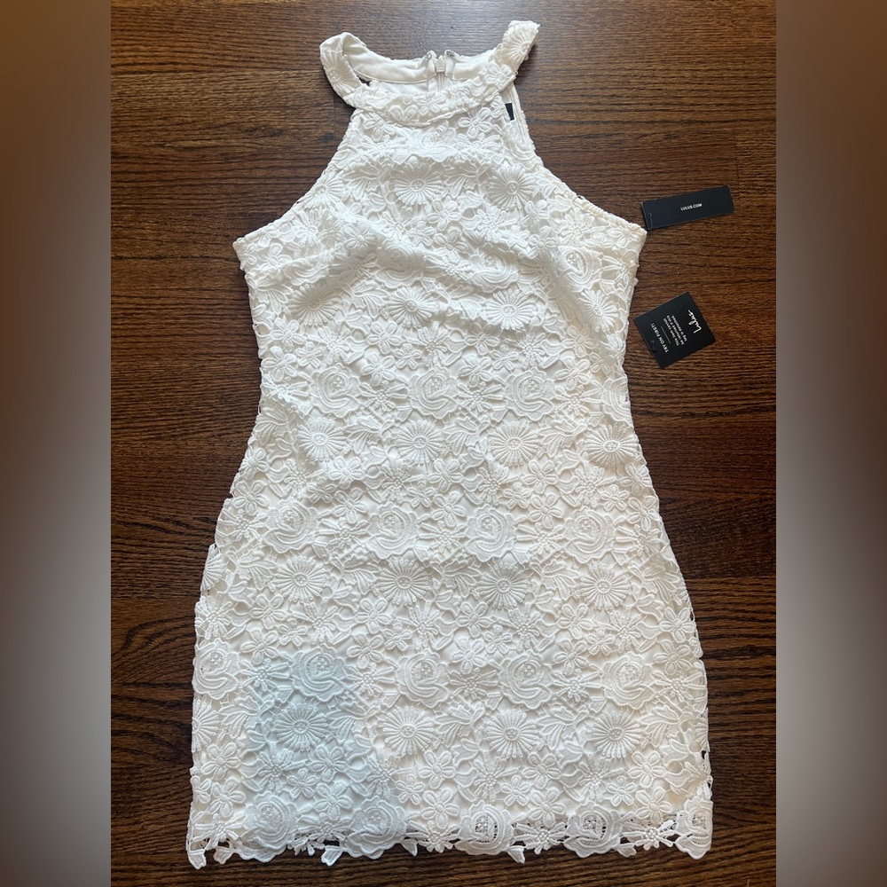 NWT Lulus Women Elegant White Lace Dress